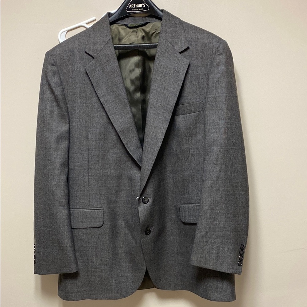 NWT men’s wool blend Helmsley handmade suit coat pants 46 reg 41w made in USA